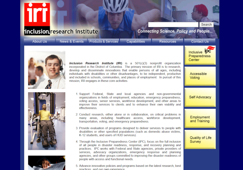 www.inclusionresearch.org screenshot